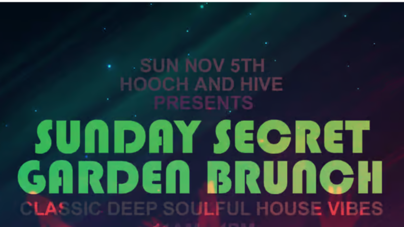 Sunday Secret Garden Brunch: A Chill Day at Hooch & Hive