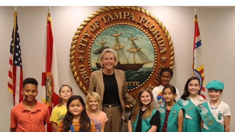 Scouts Visit Tampa Mayor, Embrace Inspirational Storytime